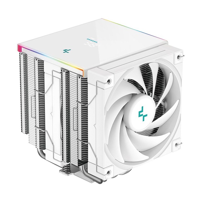 DEEPCOOL CPU Chladič AK620 DIGITAL SE WH, ARGB, 2x120mm, LGA1851, AM5, bílá