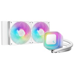 DEEPCOOL Vodní chladič LE240 WH V2, ARGB, 2x120mm, AM5, LGA1851, bílá