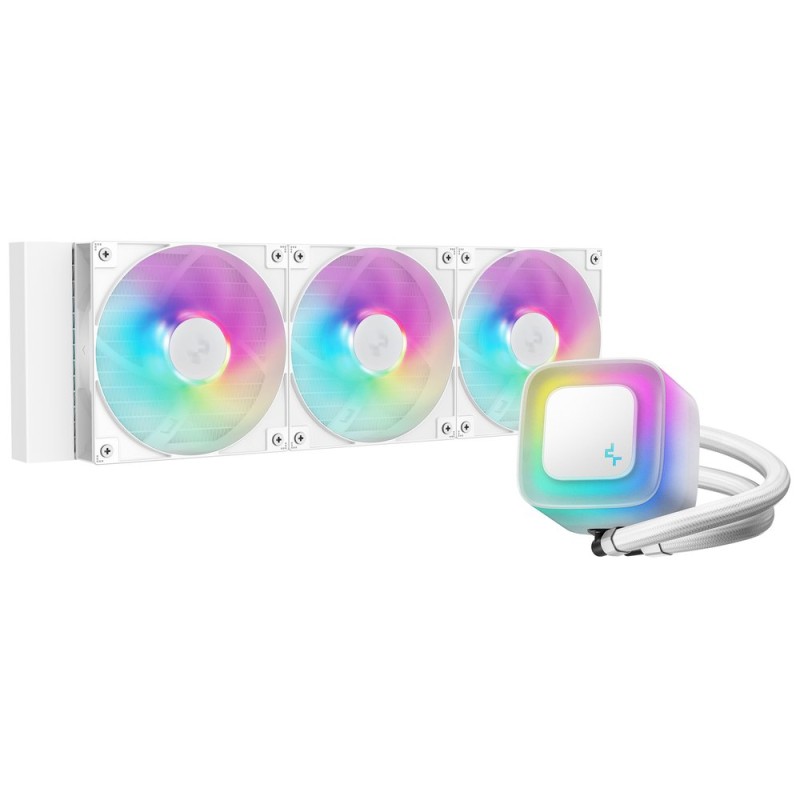 DEEPCOOL Vodní chladič LE360 WH V2, ARGB, 3x120mm, AM5, LGA1851, bílá
