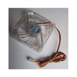 EUROCASE ventilátor 80mm, 12V/0,15A, prosvětlený RGB (3-pin)