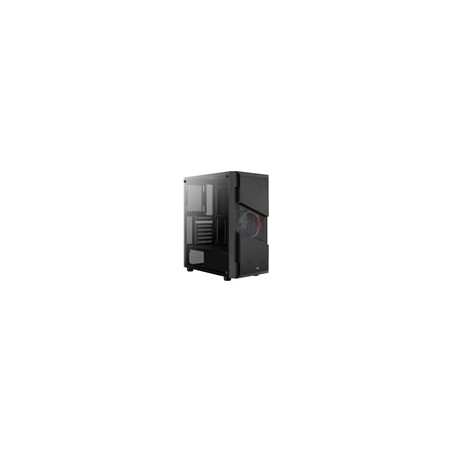 AEROCOOL skříň Menace Saturn FRGB ML G, Mid tower, 2x USB 3.0, 2x audio, 1x 120mm FRGB Fan, bez zdroje