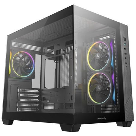 DEEPCOOL Case CG330 3F, mATX, Průhledná bočnice, 3x120mm ARGB Fan, černá