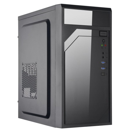 EUROCASE skříň ML M6-590B, Mini Tower, 1xUSB-C, 2x USB 3.0, 2x audio, černá