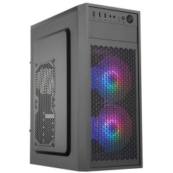 EUROCASE skříň ML N6-530B, ATX, 2x USB-A, 1x USB-C, 2x 120mm ARGB Fan, černá