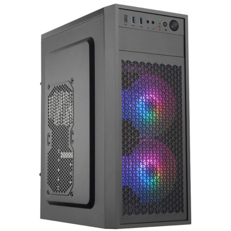 EUROCASE skříň ML N6-530B, ATX, 2x USB-A, 1x USB-C, 2x 120mm ARGB Fan, černá