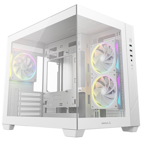 DEEPCOOL Case CG330 3F, mATX, Průhledná bočnice, 3x120mm ARGB Fan, bílá