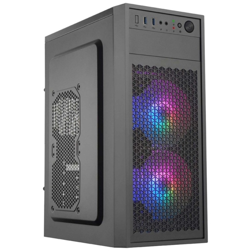 EUROCASE skříň ML N6-530B, ATX, 2x USB-A, 2x 120mm ARGB Fan, černá