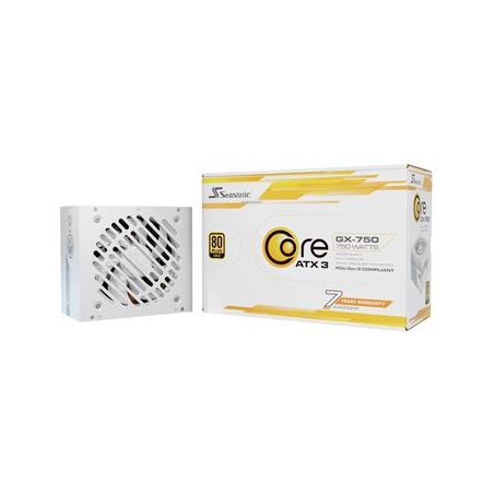 SEASONIC zdroj Core GX 750W White, 120mm, Plně modulární, 80+ Gold, ATX 3.1