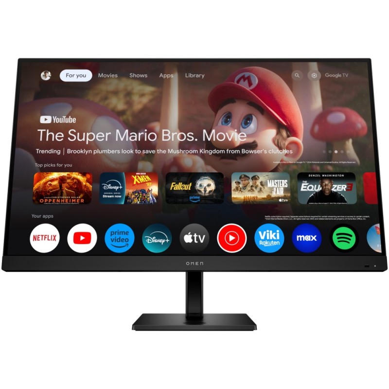 LCD HP OMEN 32x 80 cm, 31,5", 4k IPS 144Hz 400 nits Google TV, HDMI 2.0,DP 1.4 USB-C 65W PD,USB-A