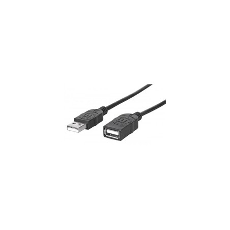 MANHATTAN Kabel USB 2.0 prodlužovací A Male / A Female 1,8m černý