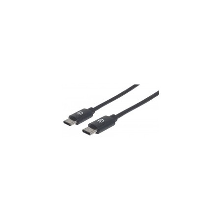 MANHATTAN kabel Hi-Speed USB-C, Type-C Male to Type-C Male, 0,5m, černý