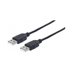 MANHATTAN kabel USB 2.0, Type-A Male to Type-A Male, 1m, Black