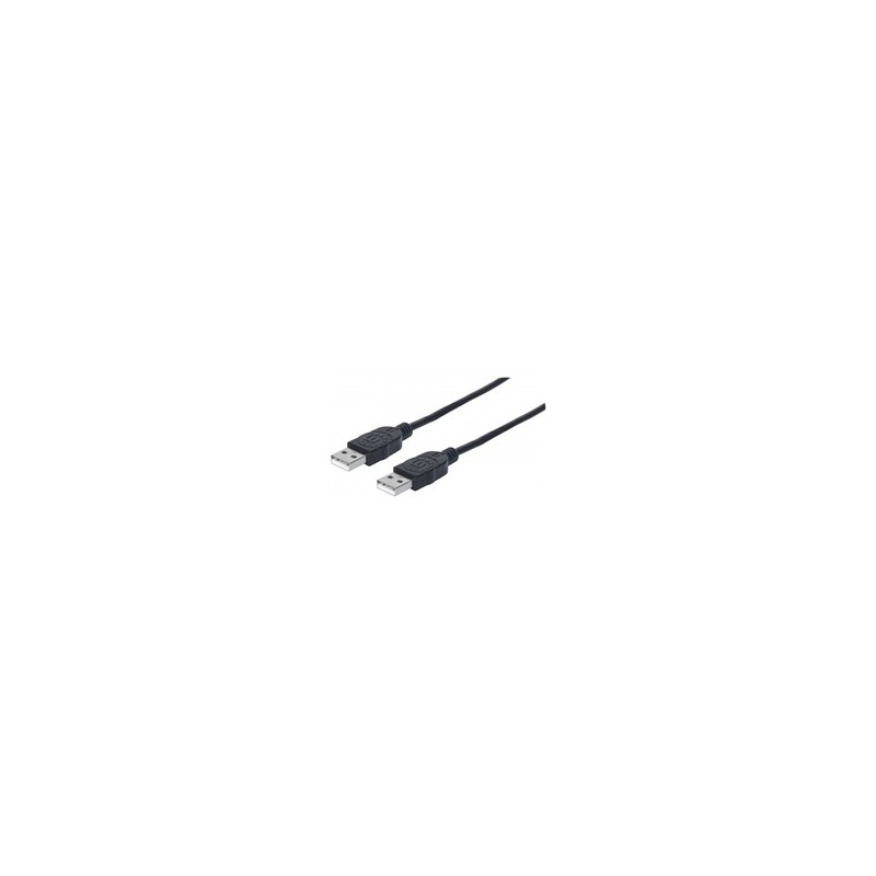 MANHATTAN kabel USB 2.0, Type-A Male to Type-A Male, 1m, Black