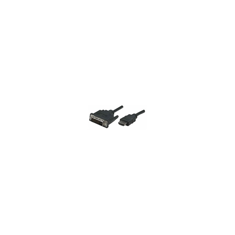 Manhattan kabel HDMI na DVI-D, Dual Link, 1m, černá