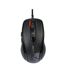 A4tech F5, V-Track herní myš, až 3000DPI, paměť 160kB, 7 tlačítek, USB, černá