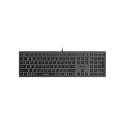 A4tech Klávesnice FX60, Podsvícená bílá, USB, CZ, šedá