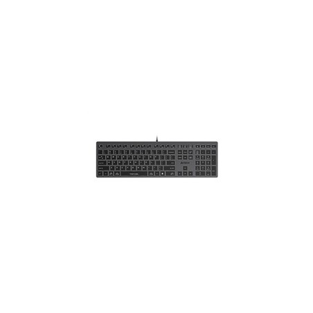 A4tech Klávesnice FX60, Podsvícená bílá, USB, CZ, šedá