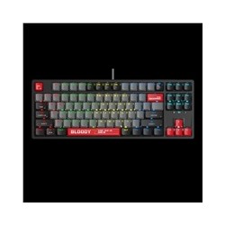A4tech Bloody Klávesnice S87, herní klávesnice, mechanická, drátová, Red Switch, CZ/SK, Černá