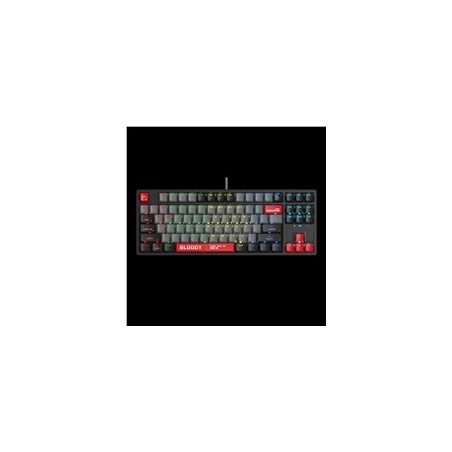 A4tech Bloody Klávesnice S87, herní klávesnice, mechanická, drátová, Red Switch, CZ/SK, Černá