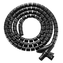 EVOLVEO CableHold, organizér kabelů, 2,5 m x 2 cm, samosvorný, černý