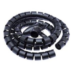 CONNECT IT trubice pro vedení kabelů WINDER, 1,5m x 30mm černá (organizér kabelů)