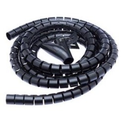 CONNECT IT trubice pro vedení kabelů WINDER, 2,5m x 20mm, černá (organizér kabelů)