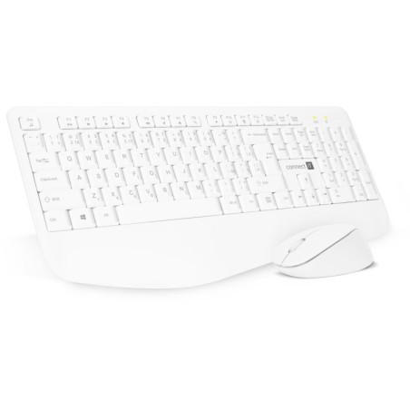 CONNECT IT Combo bezdrátová bílá klávesnice + myš, CZ + SK layout
