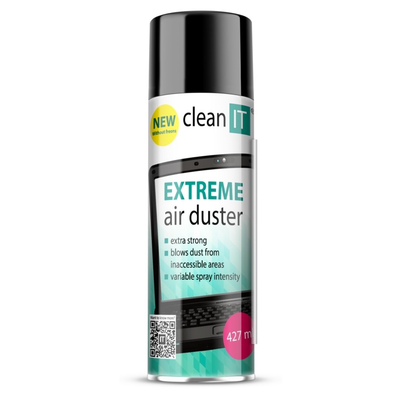 CLEAN IT Stlačený vzduch EXTREME 500g, NEHOŘLAVÝ