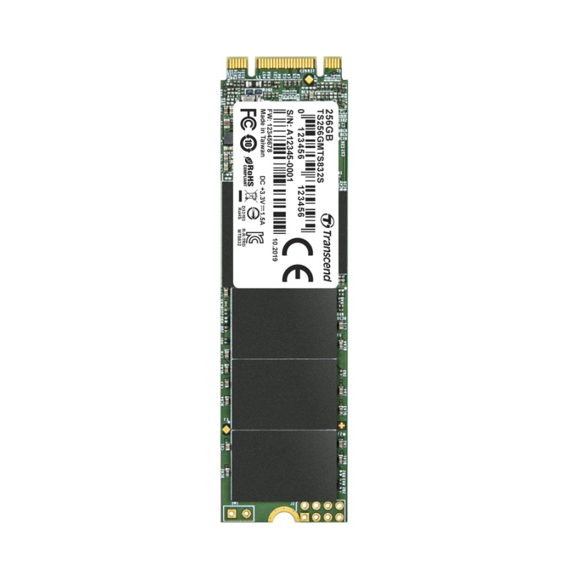 TRANSCEND SSD MTS832S, Single Side, 256GB, M.2 2280, SATA B+M Key, TLC