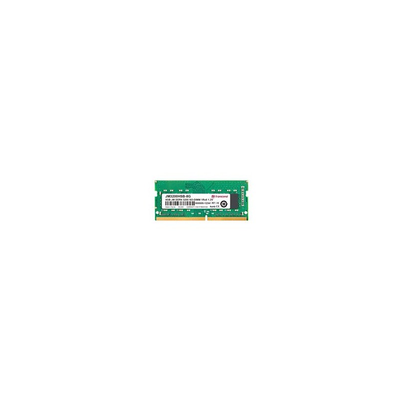 TRANSCEND SODIMM DDR4 8GB 3200MHz 1Rx16 1Gx16 CL22 1.2V