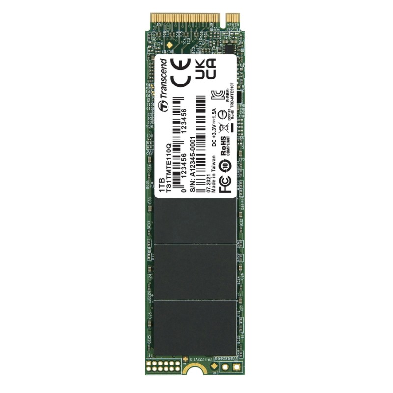 TRANSCEND SSD 110Q 1TB, M.2 2280, PCIe Gen3x4, NVMe, M-Key, QLC, DRAM-less