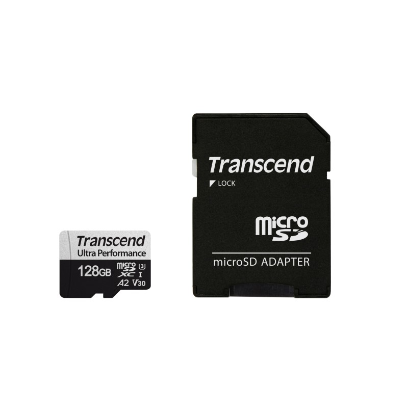 TRANSCEND MicroSDXC karta 128GB 340S, UHS-I U3 A2 Ultra Performace 160/125 MB/s