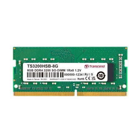 TRANSCEND SODIMM DDR4 8GB 3200MHz 1Rx8 1Gx8 CL22 1.2V