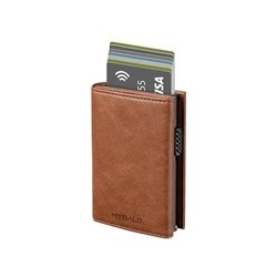 MYBALO Carryx skládací peněženka s výsuvným držákem na karty, Brown