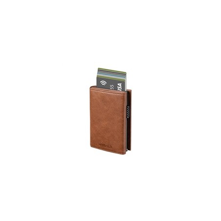 MYBALO Carryx skládací peněženka s výsuvným držákem na karty, Brown