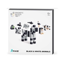 PIXIO Black & White Animals magnetická stavebnice
