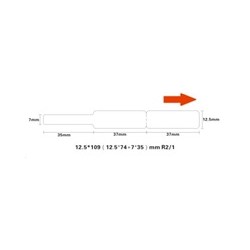 Niimbot štítky na kabely RXL 12,5x109mm 65ks White pro D11 a D110