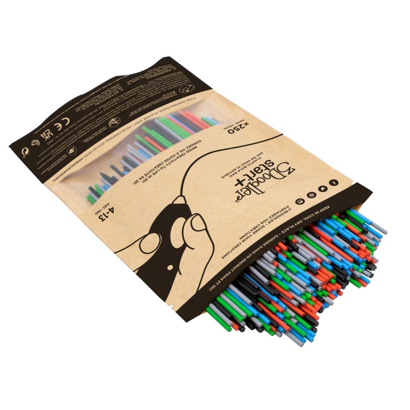 3Doodler náplň ECO-PCL pro 3D pero Start+ 250ks - černá, červená, šedá, modrá