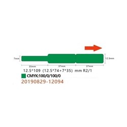 Niimbot štítky na kabely RXL 12,5x109mm 65ks Green pro D11 a D110