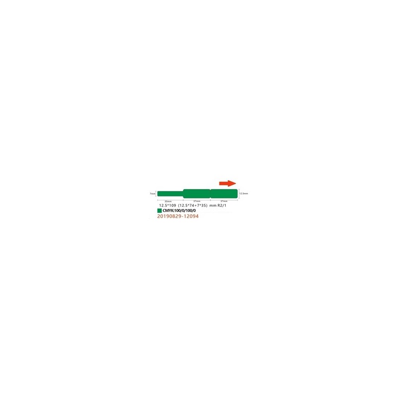 Niimbot štítky na kabely RXL 12,5x109mm 65ks Green pro D11 a D110