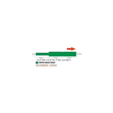 Niimbot štítky na kabely RXL 12,5x109mm 65ks Green pro D11 a D110