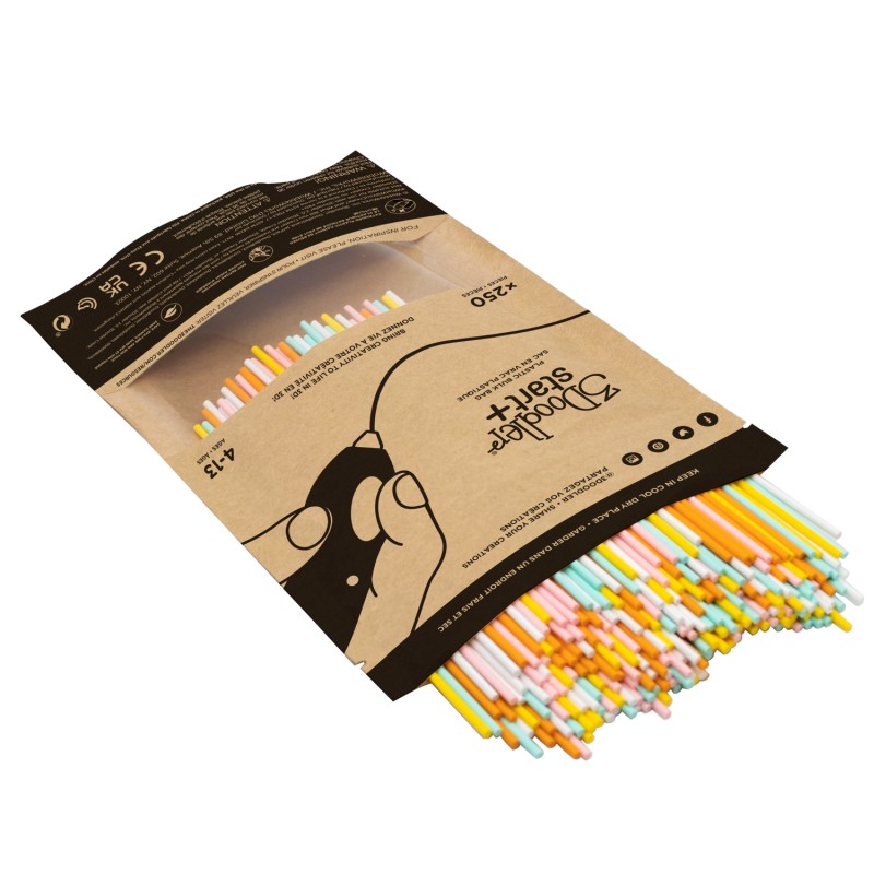 3Doodler náplň ECO-PCL pro 3D pero Start+ 250ks - bílá, mint, oranžová, žlutá