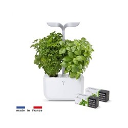 Véritable Exky SMART - Automatický květináč s regulací osvětlení, bílá + 2 bylinkové náplně