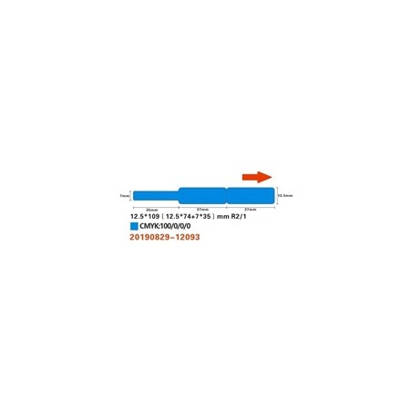 Niimbot štítky na kabely RXL 12,5x109mm 60ks Blue pro D11 a D110