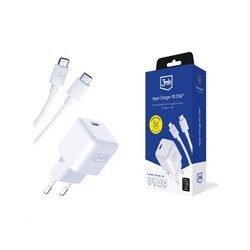 3mk síťová nabíječka Hyper Charger PD 25W + kabel USB-C