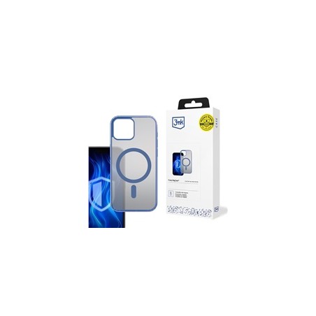3mk ochranný kryt Frosty MagCase Blue pro Apple iPhone 15 Plus