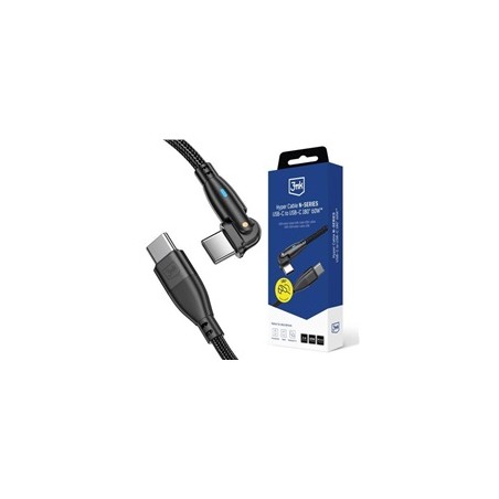3mk kabel Hyper Cable N-SERIES C to C 2m 20V/3A 60W Black - Swivel