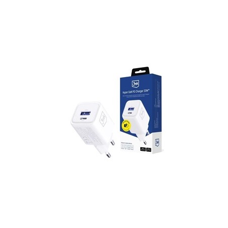 3mk napájecí adaptér Hyper Charger PD 33W GaN QC4+ PPS AFC FCP SCP 1A1C White