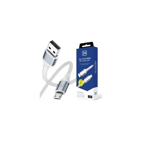 3mk kabel Hyper Cable N-SERIES A to Micro 1m 5V/2.4A 12W White / Black
