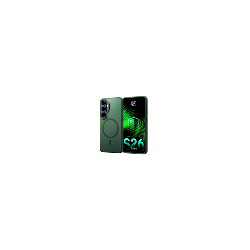 3mk ochranný kryt Smoke MagCase Green pro Samsung Galaxy S26+